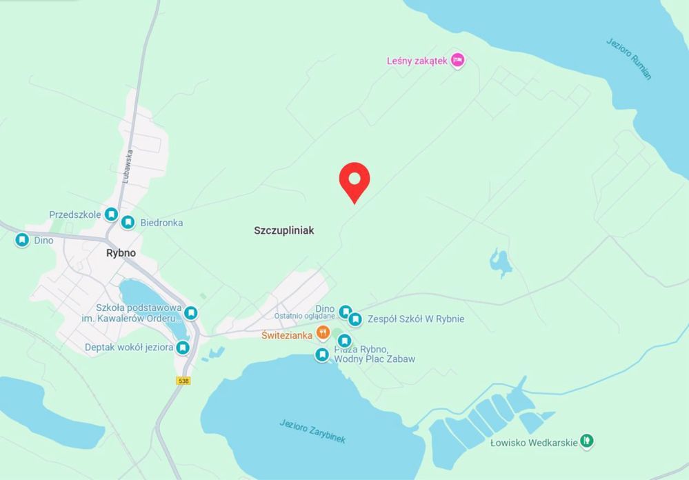 Działka budowlana Rybno. Zdjęcie 2