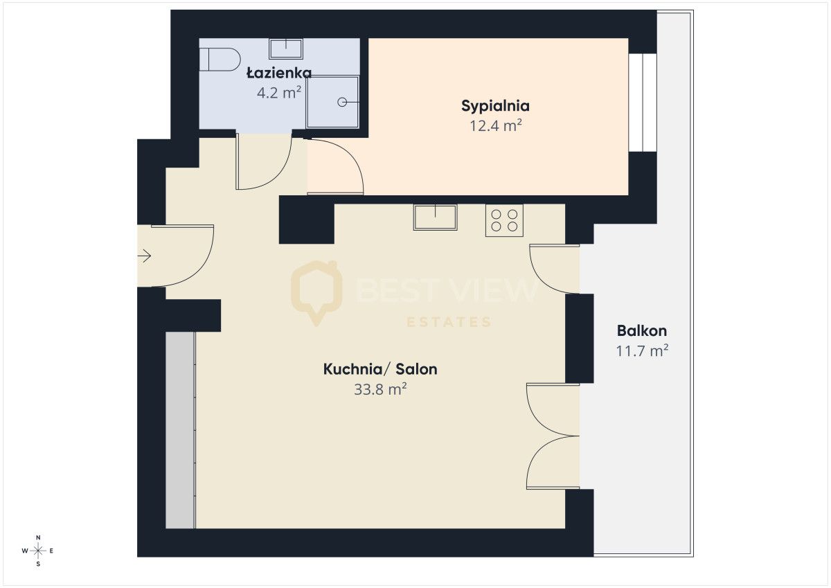 Mieszkanie 2-pokojowe Warszawa Wilanów, al. Rzeczypospolitej. Zdjęcie 11