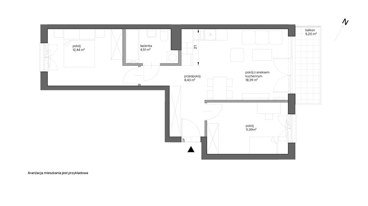 Mieszkanie 3-pokojowe Kraków Bieżanów, ul. Henryka i Karola Czeczów. Zdjęcie 7