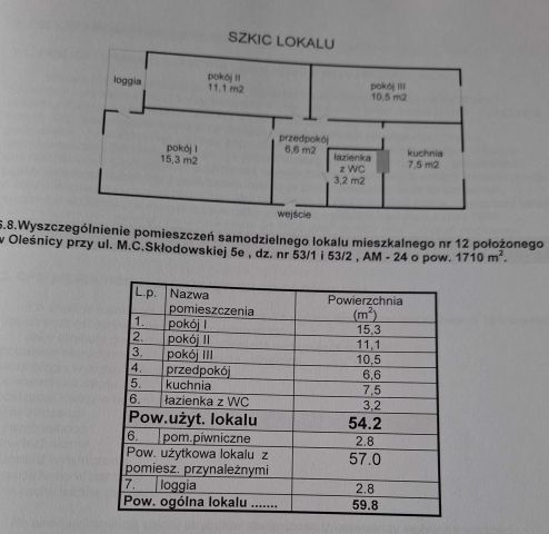 Mieszkanie 3-pokojowe Oleśnica Centrum, ul. Marii Skłodowskiej-Curie. Zdjęcie 1