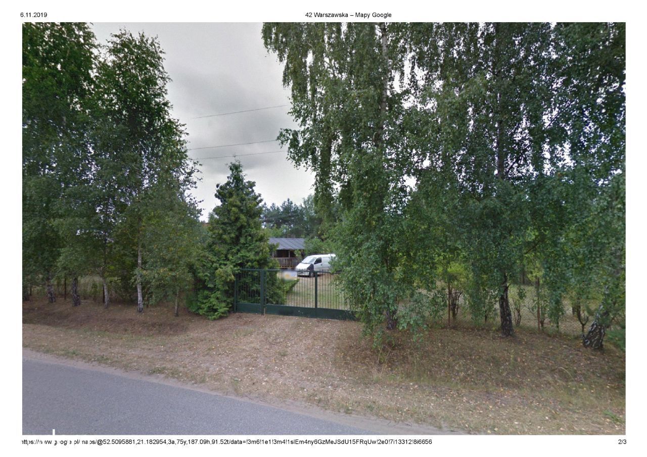 Działka rekreacyjna Kuligów, ul. Warszawska