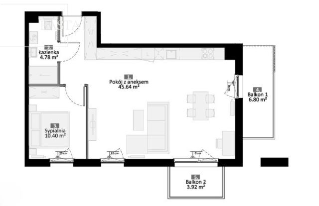 Mieszkanie 2-pokojowe Gdańsk Sobieszewo, ul. Turystyczna. Zdjęcie 14