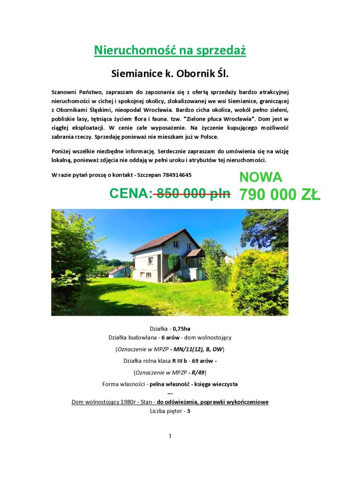 Dom – powiat trzebnicki