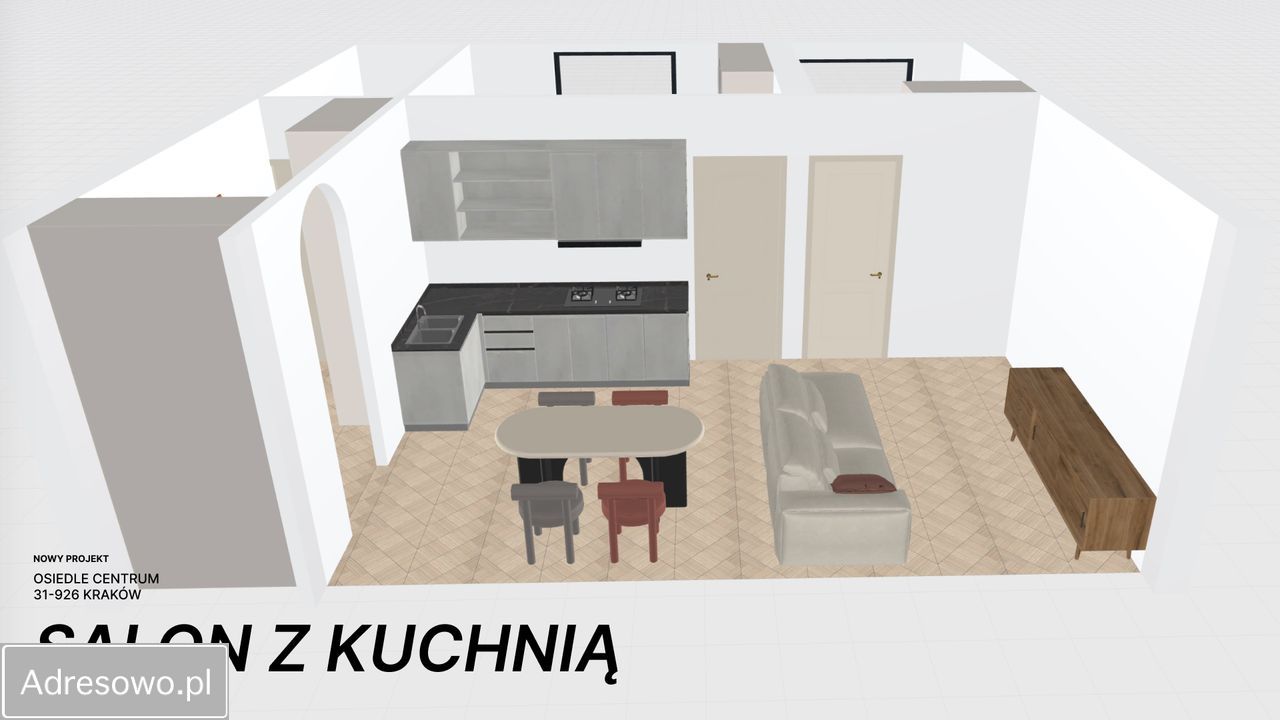 Mieszkanie 3-pokojowe Kraków Nowa Huta, os. Centrum B. Zdjęcie 6