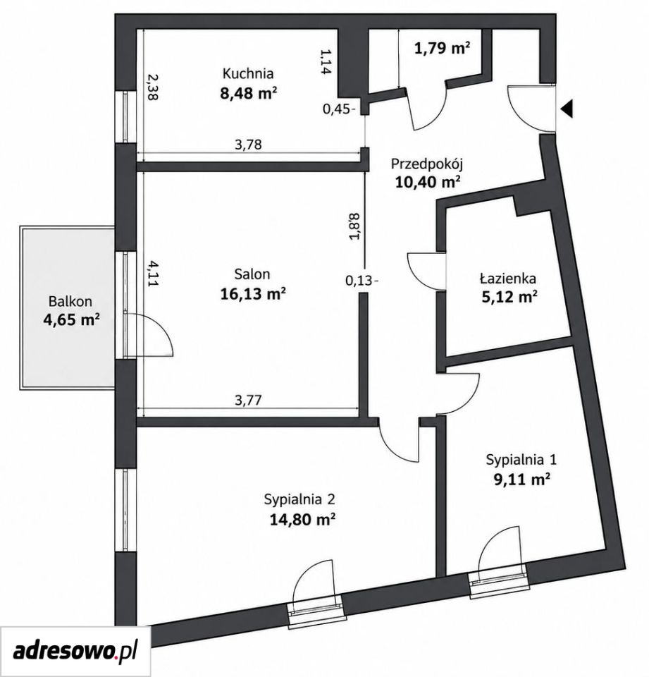 Mieszkanie 3-pokojowe Lublin Ponikwoda, ul. Czesława Strzeszewskiego. Zdjęcie 19