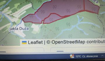 Działka leśna Humniska Jakla Duża