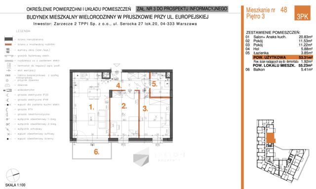 Mieszkanie 3-pokojowe Pruszków Żbików, ul. Europejska. Zdjęcie 5