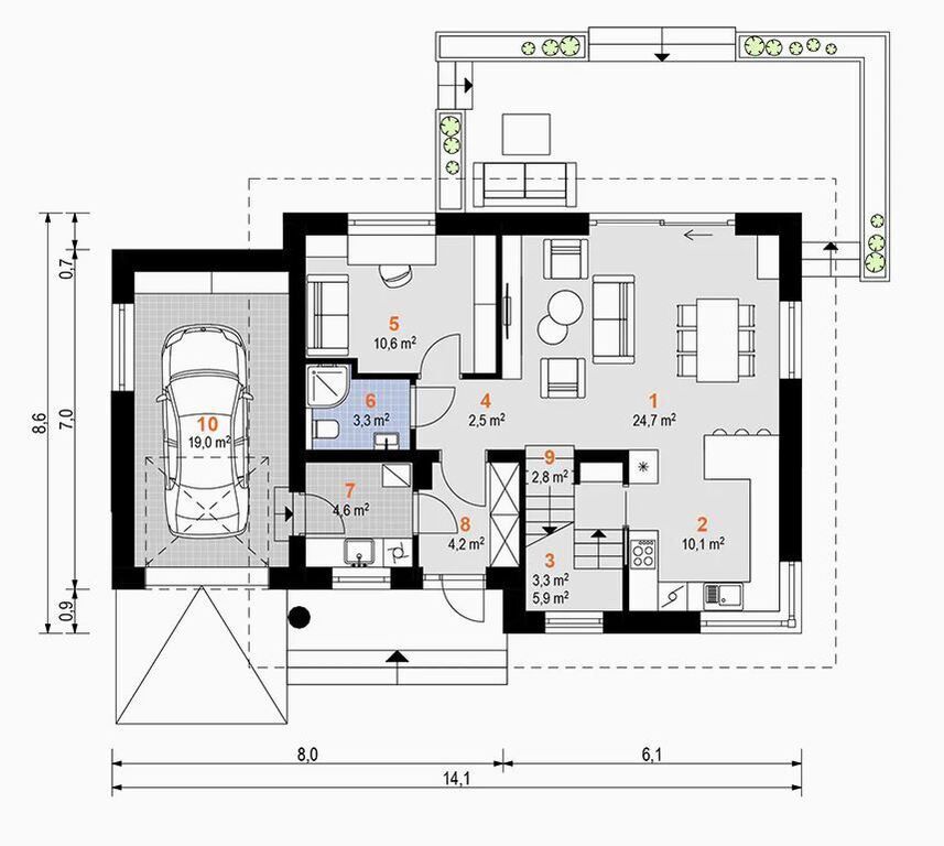 dom wolnostojący, 5 pokoi Borowa Góra. Zdjęcie 28
