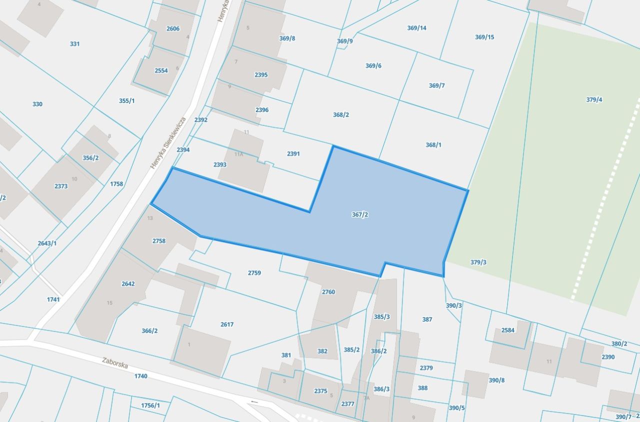 Działka rolna Oświęcim Stare Miasto, ul. Henryka Sienkiewicza