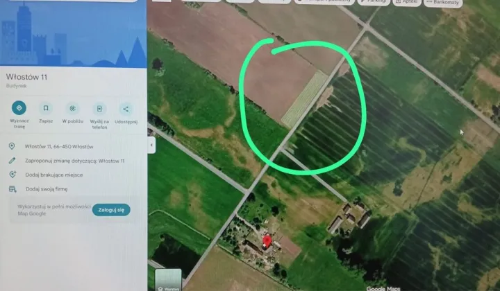 Działka budowlana Włostów