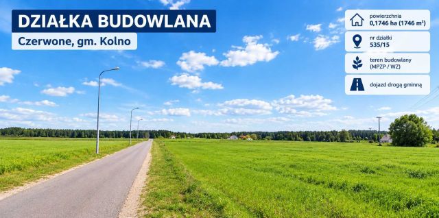 Działka budowlana Czerwone. Zdjęcie 1