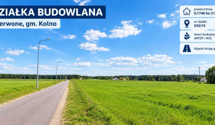 Działka budowlana Czerwone