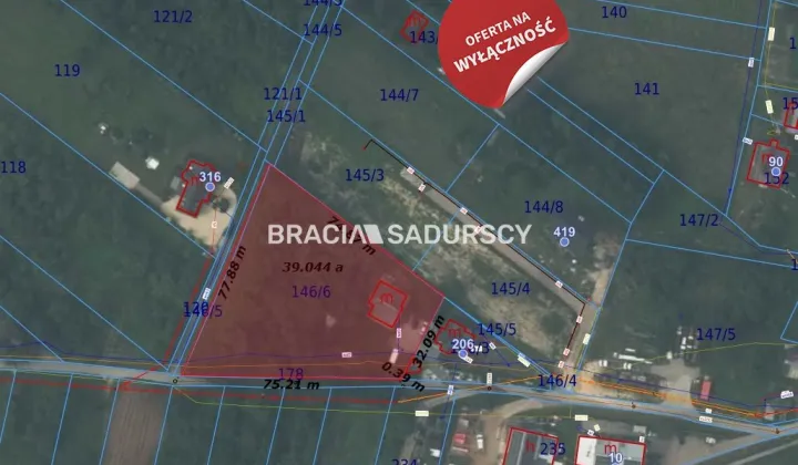 Działka inwestycyjna Morawica