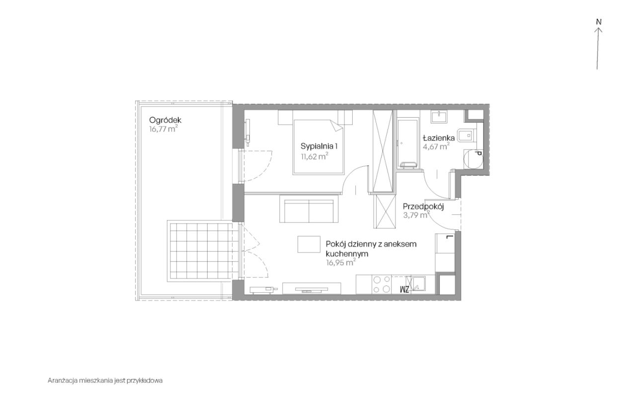 Mieszkanie 2-pokojowe Kraków Czyżyny, ul. Romana Ciesielskiego. Zdjęcie 18
