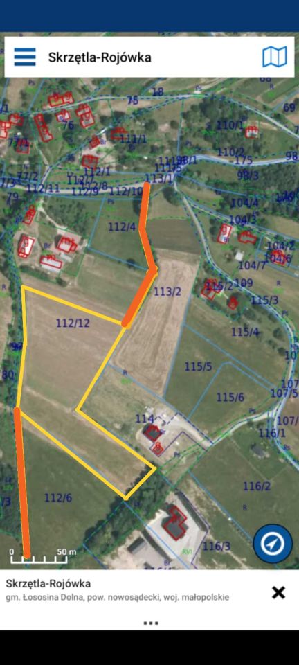 Działka rolno-budowlana Skrzętla-Rojówka. Zdjęcie 2