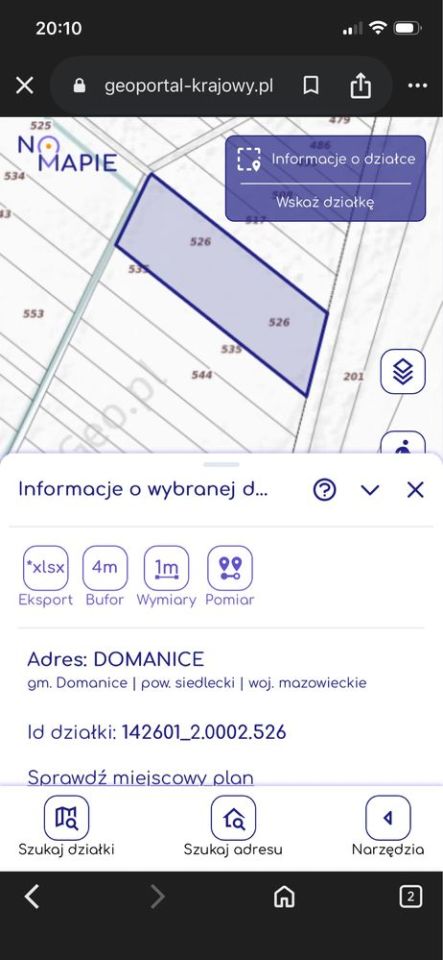 Działka rolno-budowlana Domanice. Zdjęcie 4