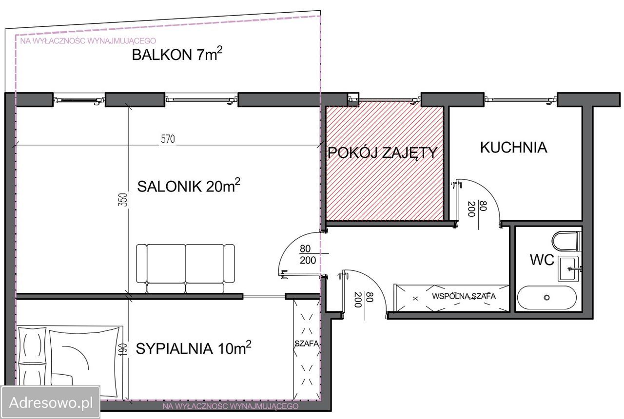 Pokój Wrocław Krzyki, ul. Szybka. Zdjęcie 11