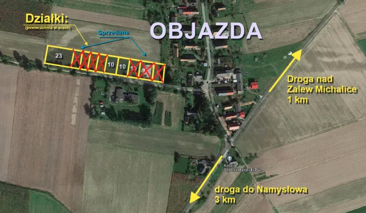 Działka budowlana Objazda