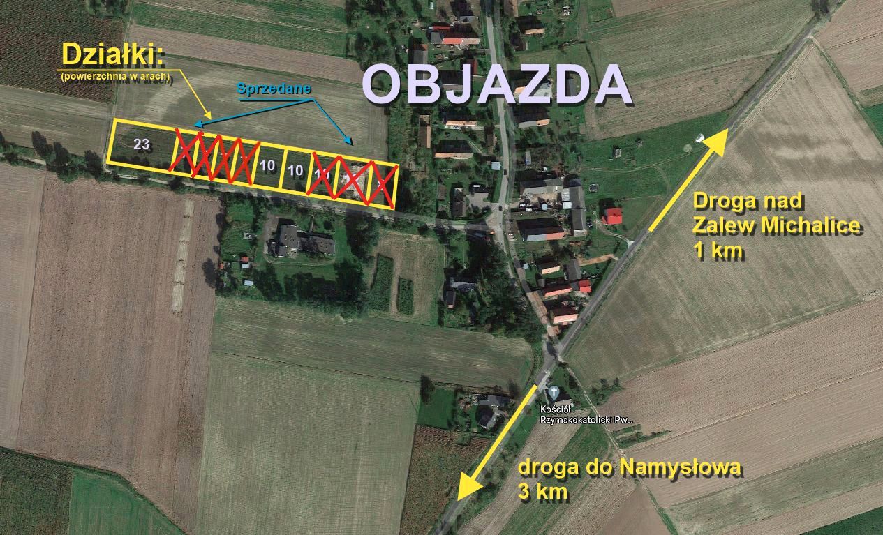 Działka budowlana Objazda. Zdjęcie 1