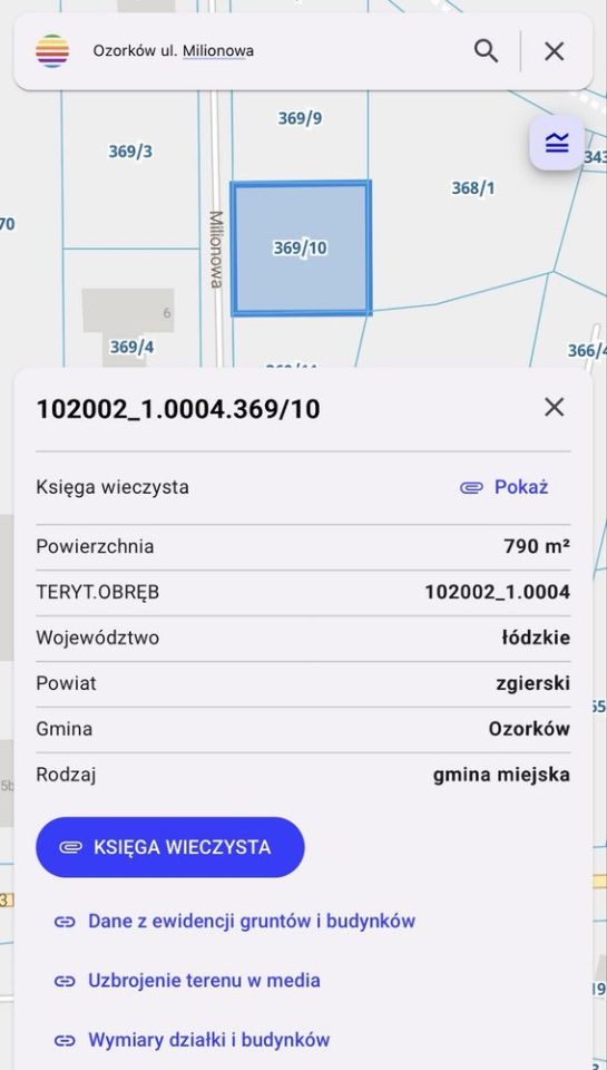 Działka budowlana Ozorków, ul. Milionowa. Zdjęcie 2