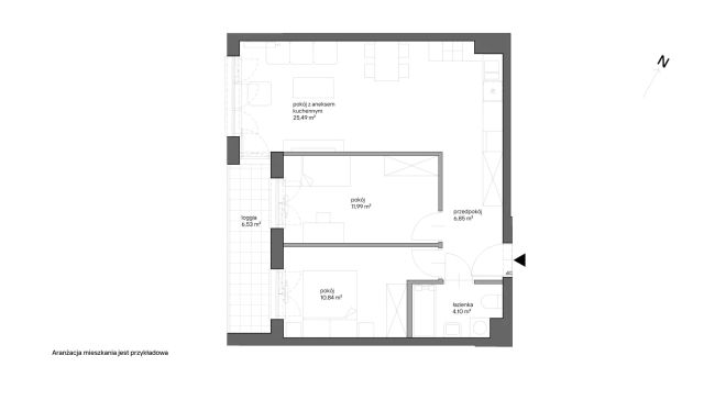 Mieszkanie 3-pokojowe Kraków Bieżanów, ul. Henryka i Karola Czeczów. Zdjęcie 7