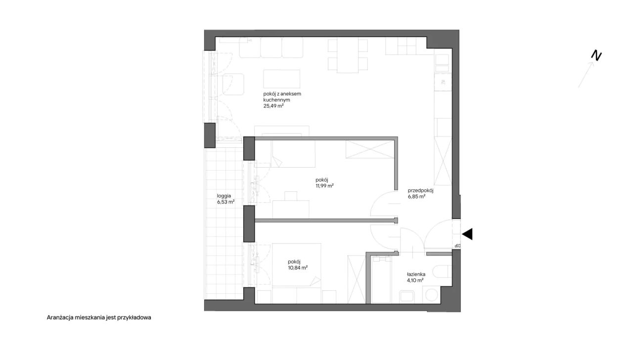 Mieszkanie 3-pokojowe Kraków Bieżanów, ul. Henryka i Karola Czeczów. Zdjęcie 7