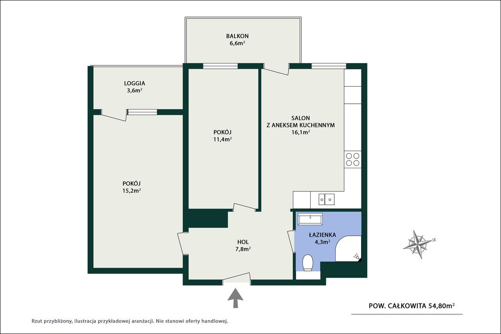 Mieszkanie 3-pokojowe Kręczki, ul. Koniczyny. Zdjęcie 9