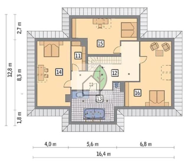 dom wolnostojący, 5 pokoi Łoś. Zdjęcie 4