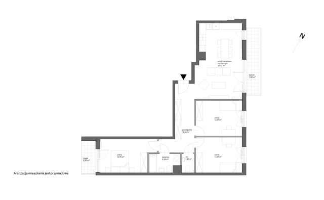 Mieszkanie 4-pokojowe Kraków Bieżanów, ul. Henryka i Karola Czeczów. Zdjęcie 7