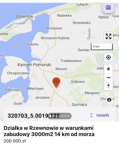 Działka rolno-budowlana Rzewnowo. Zdjęcie 1