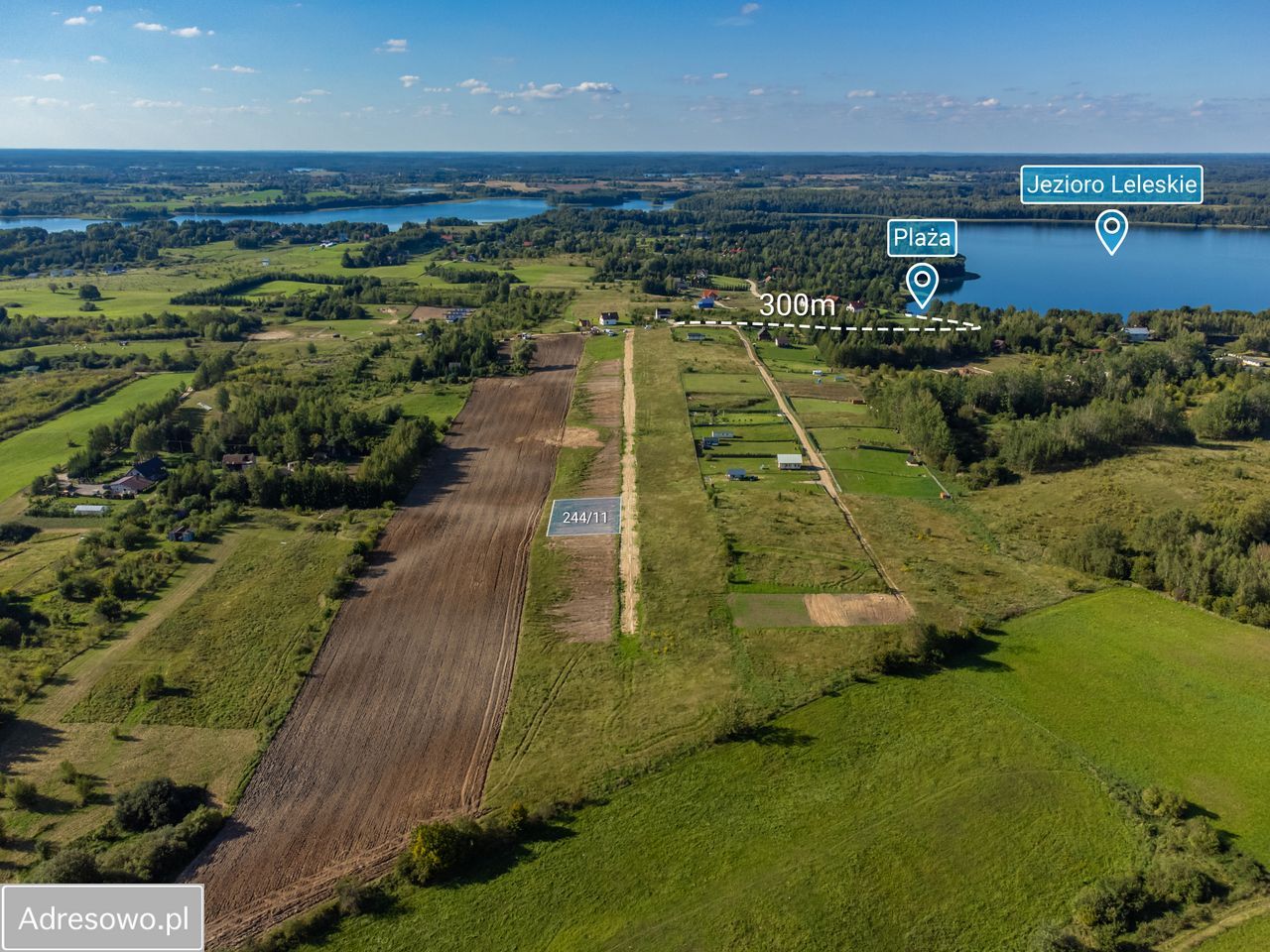 Działka rolno-budowlana Leleszki. Zdjęcie 3