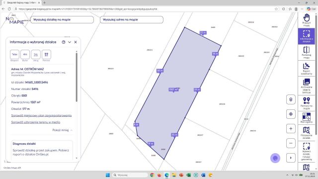 Działka budowlana Ostrów Mazowiecka. Zdjęcie 1