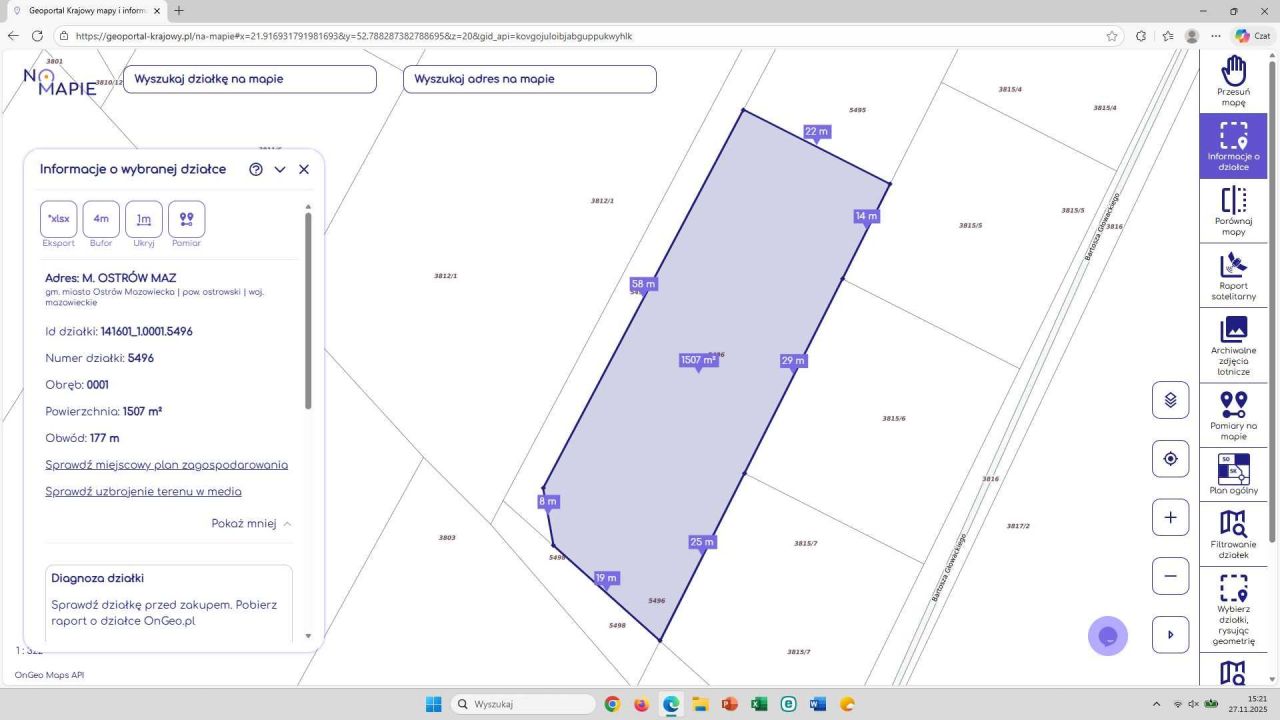 Działka budowlana Ostrów Mazowiecka. Zdjęcie 1