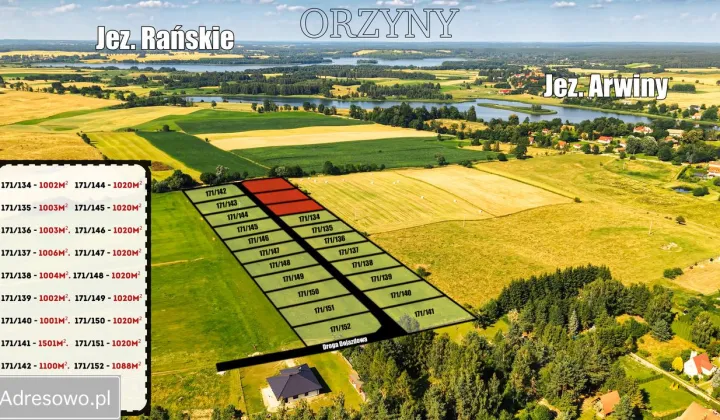 Działka budowlana Orzyny