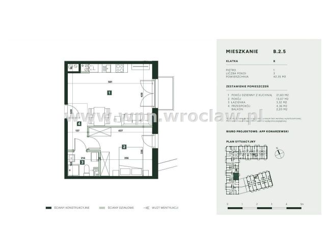 Mieszkanie 2-pokojowe Wrocław Fabryczna, ul. Strachowicka. Zdjęcie 2