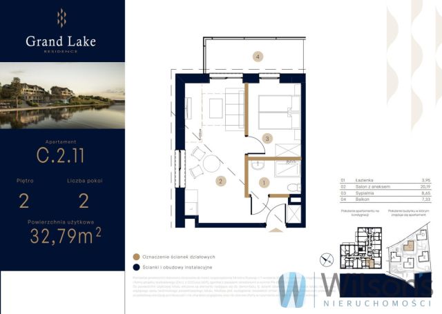 Mieszkanie 2-pokojowe Mikołajki, ul. Michała Kajki. Zdjęcie 9