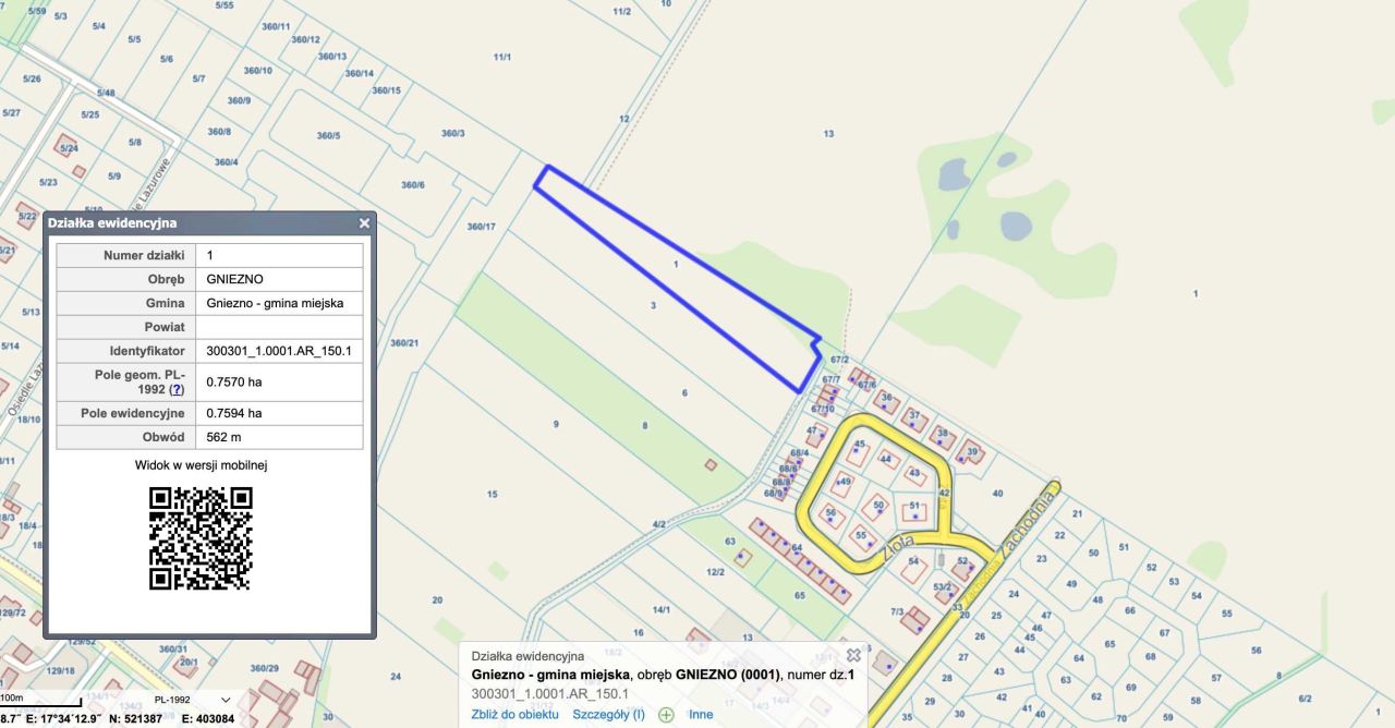 Działka rolno-budowlana Gniezno, ul. Kłeckoska. Zdjęcie 2