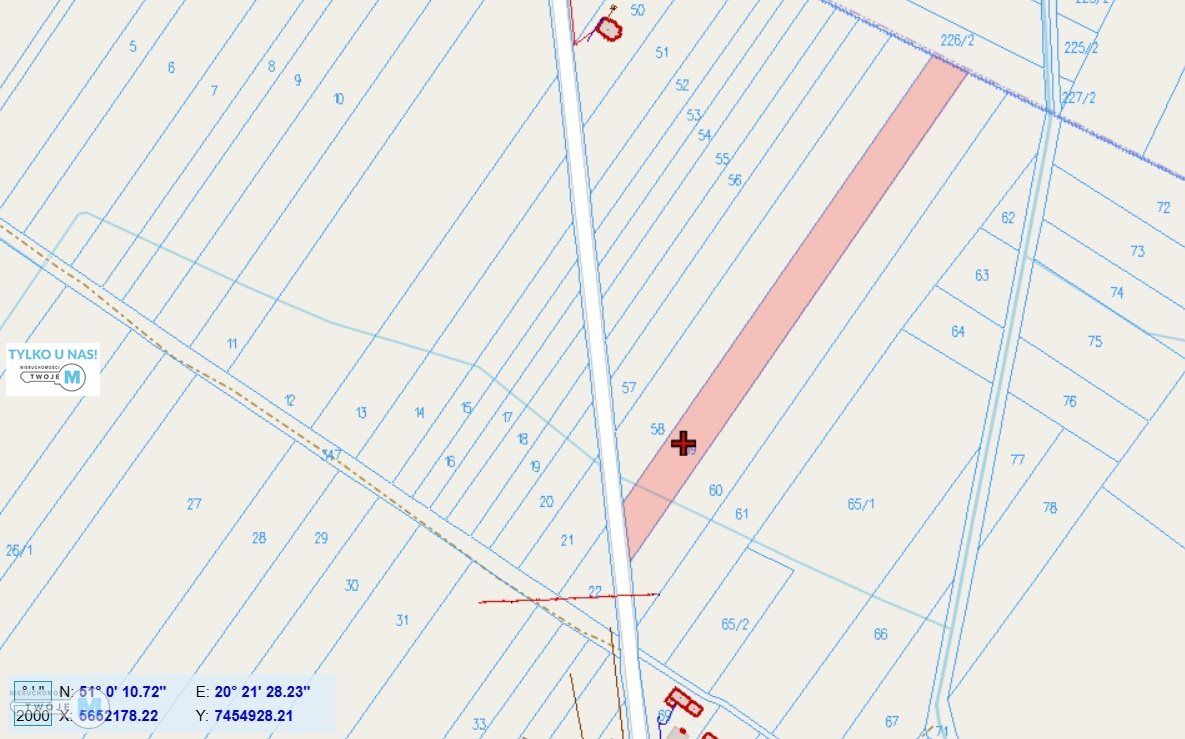 Działka budowlana Mniów. Zdjęcie 1