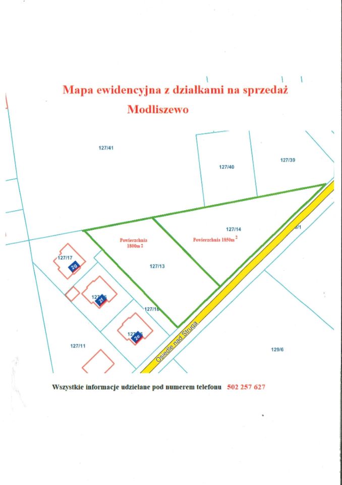 Działka budowlana Modliszewo. Zdjęcie 2