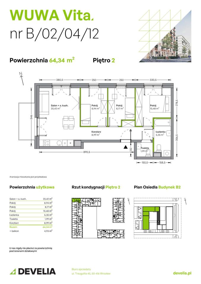 Mieszkanie 4-pokojowe Wrocław Żerniki, ul. Tadeusza Brzozy. Zdjęcie 6