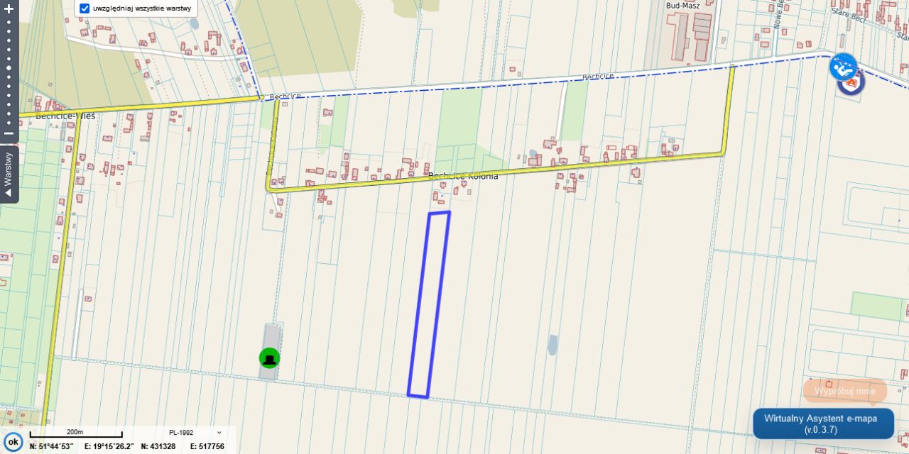 Działka rolna Bechcice-Kolonia. Zdjęcie 6