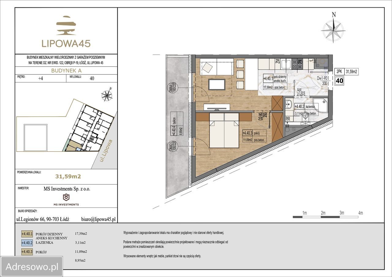 Mieszkanie 2-pokojowe Łódź Polesie, ul. Lipowa. Zdjęcie 7