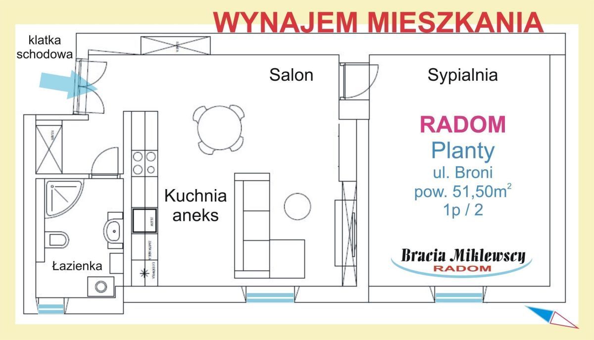 Mieszkanie 2-pokojowe Radom Planty, ul. Broni. Zdjęcie 11