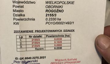 Działka budowlana Rogoźno, ul. Boguniewska