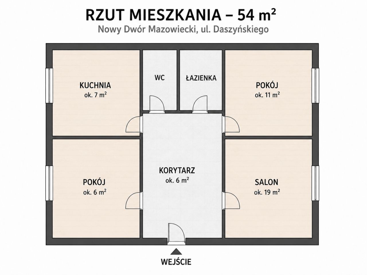 Mieszkanie 3-pokojowe Nowy Dwór Mazowiecki Centrum, ul. Ignacego Daszyńskiego. Zdjęcie 12