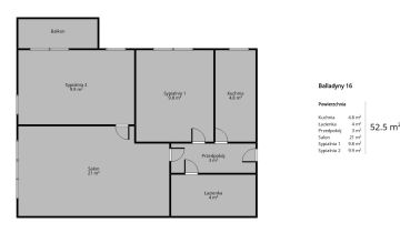 Mieszkanie 3-pokojowe Lublin LSM, ul. Balladyny