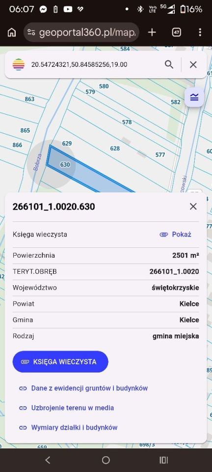 Działka rolna Kielce Białogon. Zdjęcie 2