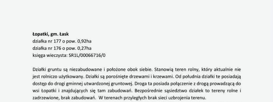 Działka rolna Łopatki. Zdjęcie 1
