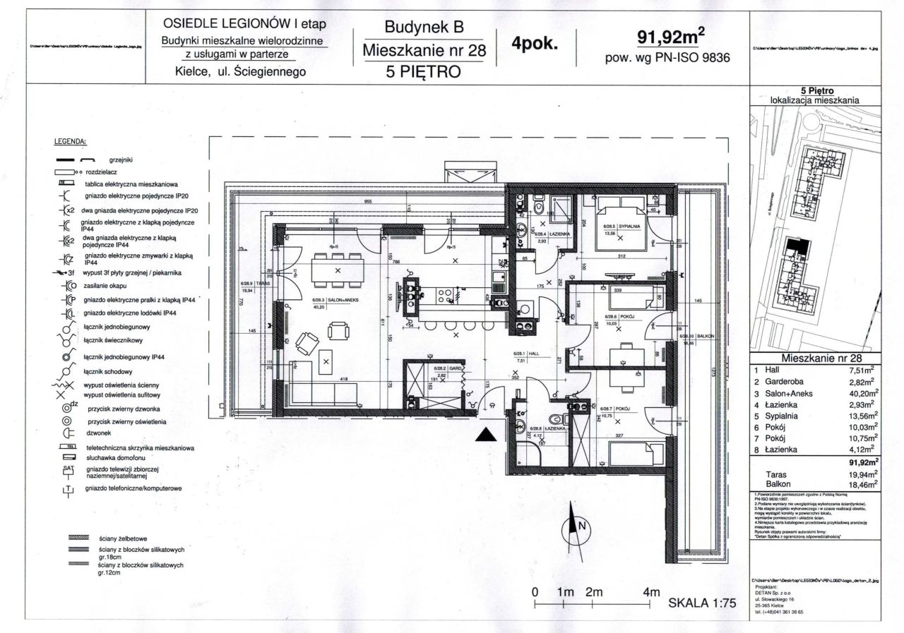 Mieszkanie 4-pokojowe Kielce Centrum, ul. ks. Piotra Ściegiennego