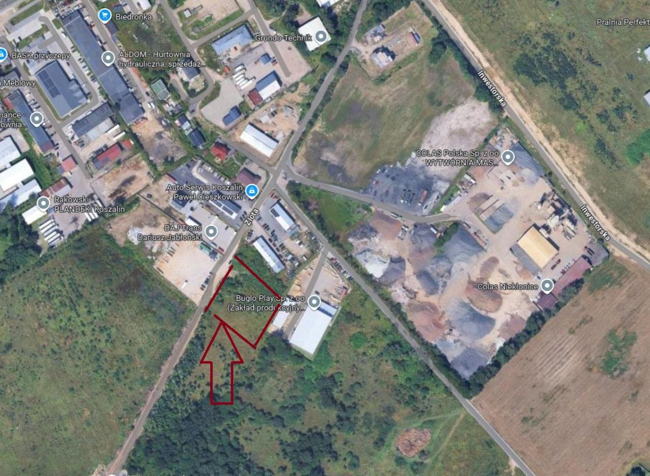 Działka inwestycyjna Niekłonice, ul. Złota